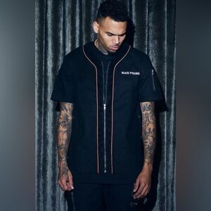 Black Pyramid Zip Up Top